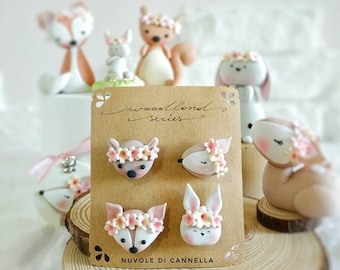 Woodland Brooches - Woodland Animal Brooches - Gadgets - Favors - Woodland Animals-Accessories-Party Gadget-Party Accessories-Baby Shower