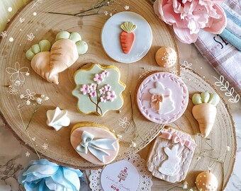 Easter Cookies-Easter Cookies- Personalized Cookies-Cookies-Spring Cookies- Spring-Placeholder-Favors-Costum Cookies