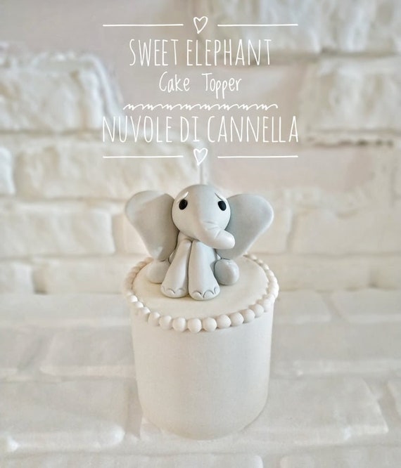 Elefante Cake Topper pasta zucchero Elephant Cake Topper