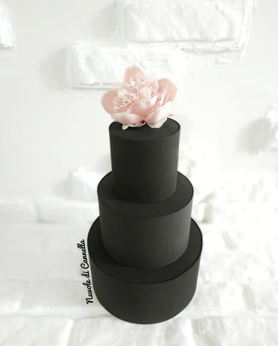 Fake Cake -Elegant Total Black Torta finta -Dummy Cake