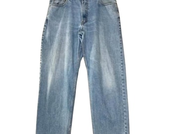 Levis 550 Relaxed Fit Light Wash Denim Jeans 35x30 Men's Casual
