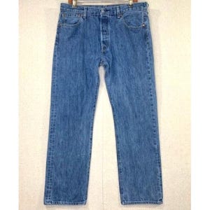 Levis 501XX Original Fit Button-Fly Jeans W34 L29 Blue Straight Leg Button Fly 100% Cotton