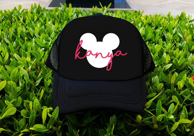 Custom Name Head Mickey Minnie Disney Trucker Hats Disney Trucker Hats Halloween Hat Disney Land Adult or Kid Trucker Hats