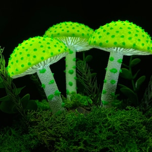Neon Grün Pilz Lampe Tisch Nachtlicht Ambiente Lichter Schlafzimmer Nachttischlampe Pilz Dekor Nachttischlampe Fee Nachtlicht