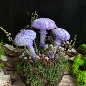 Purple mushroom lamp mushroom lights LED mood lamp stunning lamp nightstand lamp USB night light image 7