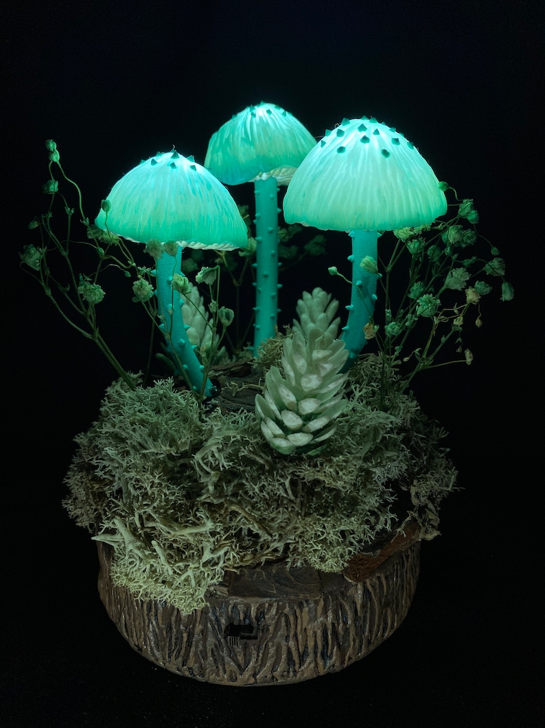 Glowing Mushroom Lamp Fungi Light Unique Table Night Light - Etsy