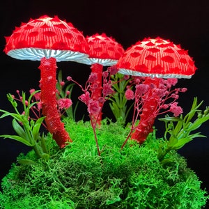 Mushroom lamp Mushrooms night light LED Glowing in the dark  psychedelic lamp USB night light