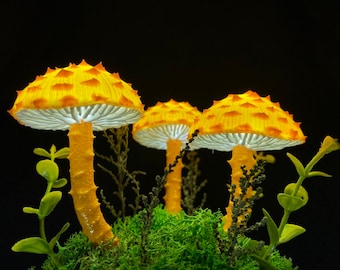 Luz noturna de cogumelo artesanal: decoração florestal Cottagecore