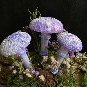 Purple mushroom lamp mushroom lights LED mood lamp stunning lamp nightstand lamp USB night light image 3