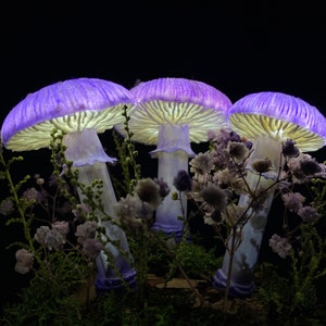 Purple mushroom lamp mushroom lights LED mood lamp stunning lamp nightstand lamp USB night light image 4