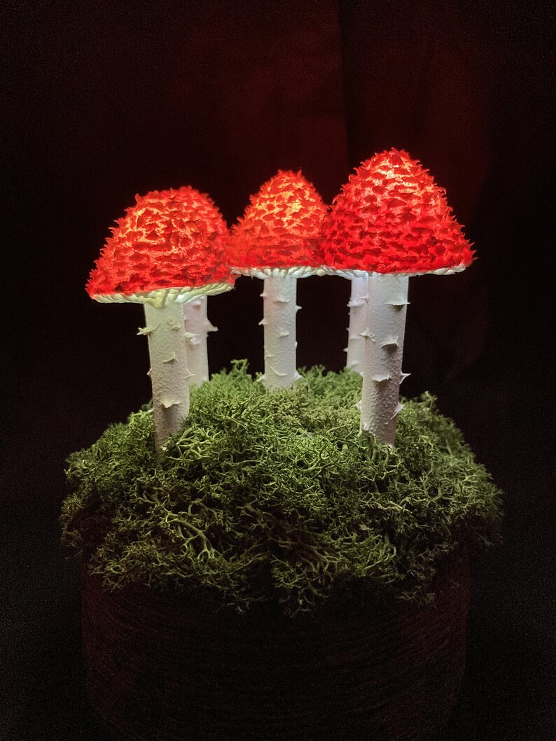 Amanita mushroom lamp Red mushroom night light cool lamps Etsy