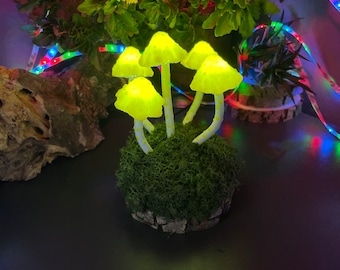 Glowing Mushroom Forest Lamp: Whimsical USB Night Light
