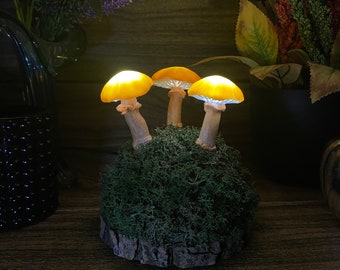 Luminária Noturna Artesanal em Forma de Cogumelo: Luminária de Fada em Argila de Polímero