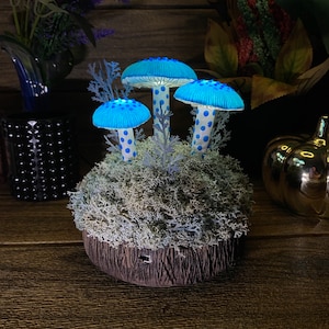 Niedliche handgemachte Pilz Lampe Einzigartiges Weihnachtsgeschenk für sie Pilz Nachtlicht Gothic Cottagecore Dekor USB-Licht
