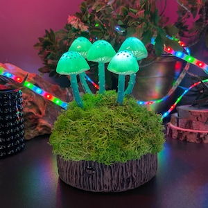 Bedside Mushroom Lamp Modern Decor Lamp Mushroom Night Light Bedroom Fairy Lights Magical Glow Creative Table Lamp Gifts for her Unique Gift