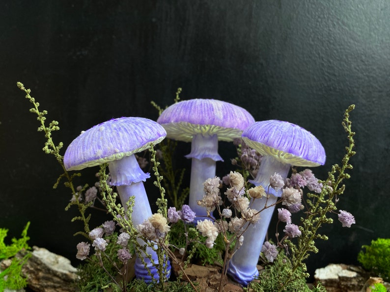 Purple mushroom lamp mushroom lights LED mood lamp stunning lamp nightstand lamp USB night light image 8