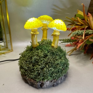 Желтый грибной светильник Fairy Night Light Cottagecore Aesthetic Настольная лампа Настольный ночник