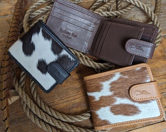 Cowhide Western, Valentine's Day Gift, Men's Wallet, Genuine Soft Leather Wallet, Gift for Him, Boyfriend, Dad, Husband