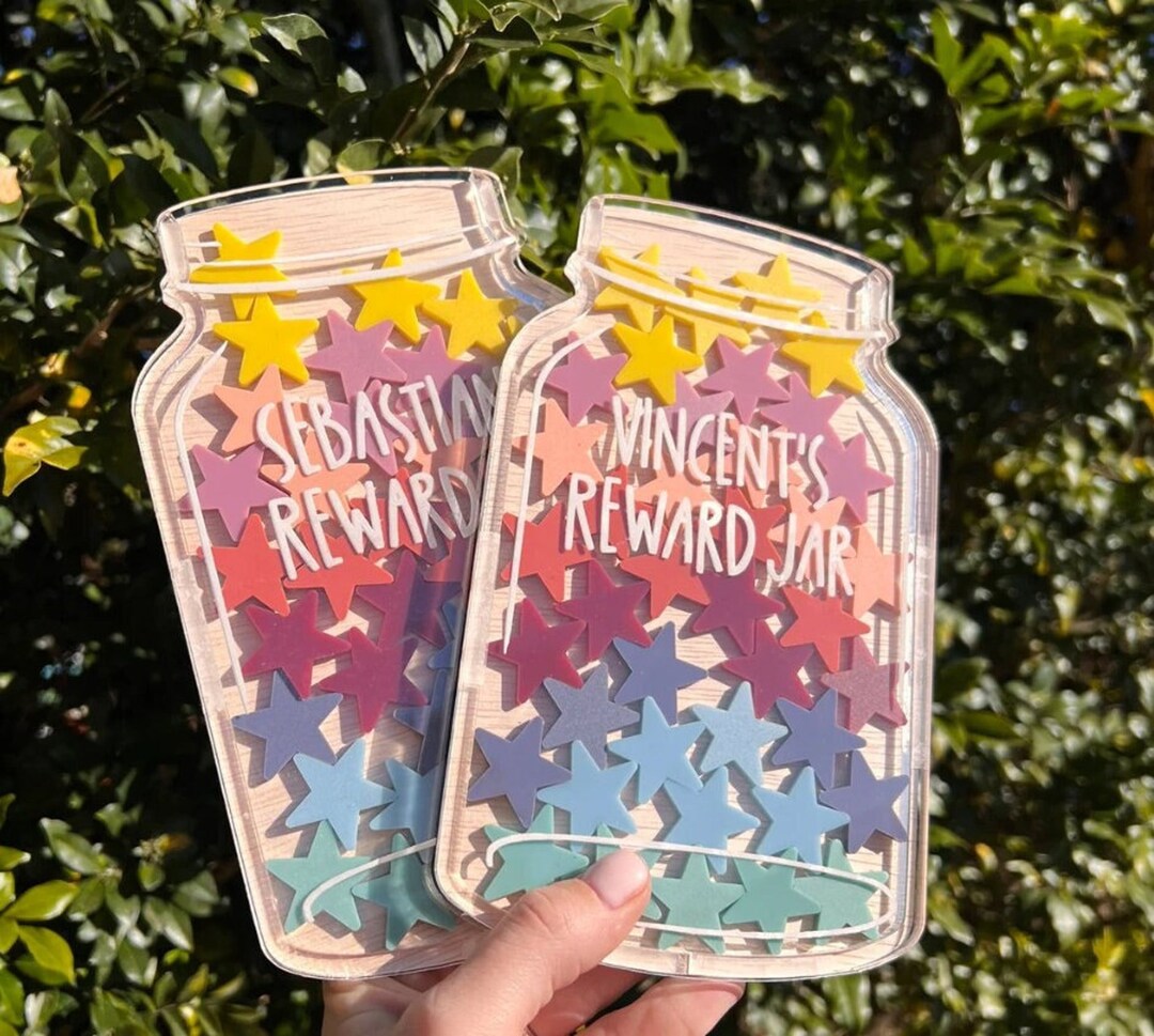 Personalized Reward Jar Magnet for Classroom, Reward Jar, Star Wooden ...