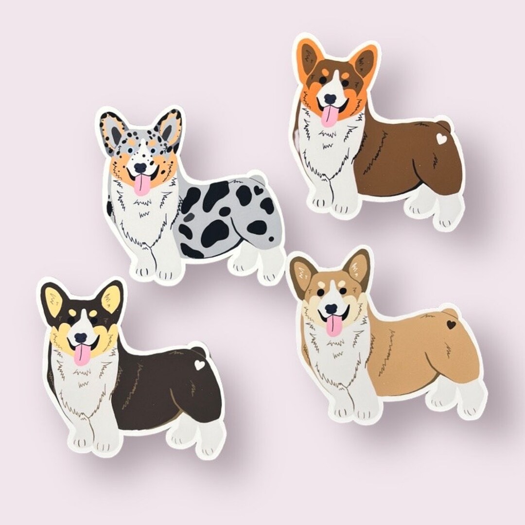 Science Corgi Sticker Corgi Stickers - 4 Pack - Etsy