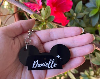 Custom Mousekateer Ears Keychain | Mickey Inspired Keychain | Mouse Inspired Acrylic Keychain