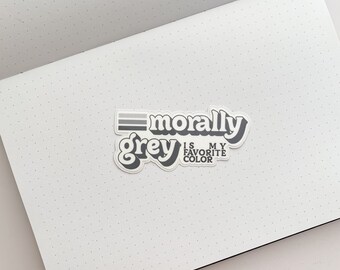 moralisch grauer Aufkleber | Bücherwurm Sticker