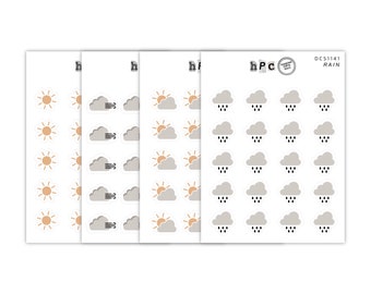 Weather Deco Sticker Sheets | Planner Stickers | Journaling Stickers | Bujo Stickers & Deco