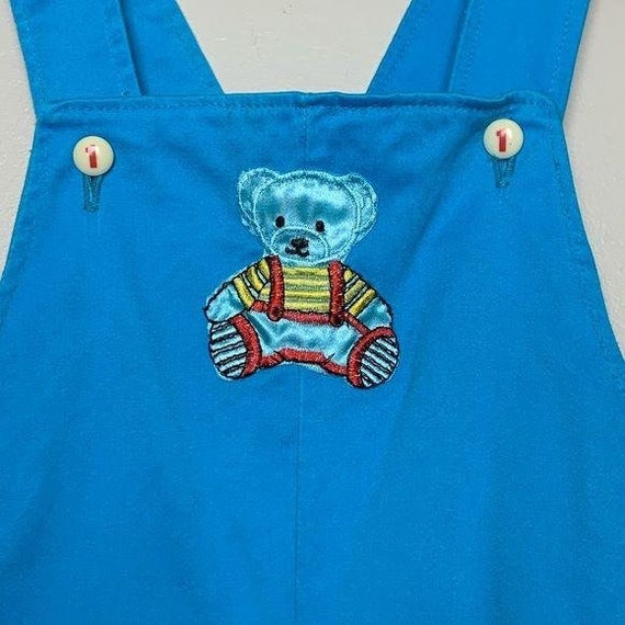 Vintage Blue Overalls Teddy Bear Patch Embroidery 1 … Gem