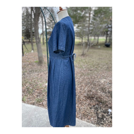 90s National Brand Denim Fall Leaves Dress by National main image 1
