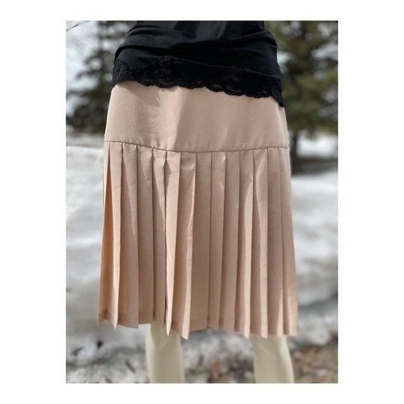 Vintage Holt Renfrew High Waist Pleat Skirt Mini … - image 4