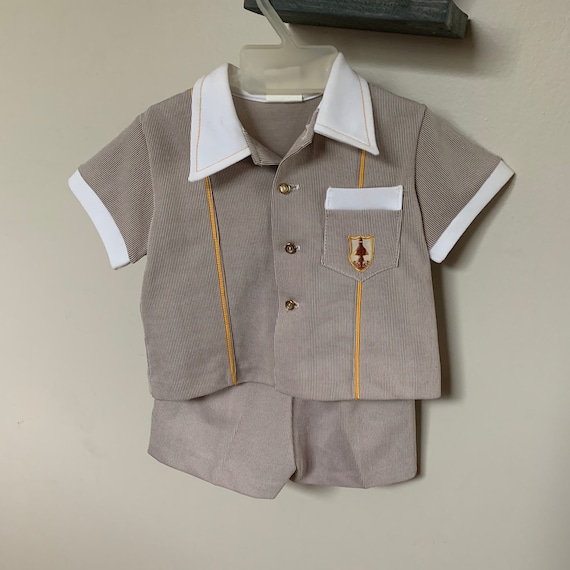 Vintage WOOLCO Toddler 2 Piece Outfit Suit Shorts… - image 1