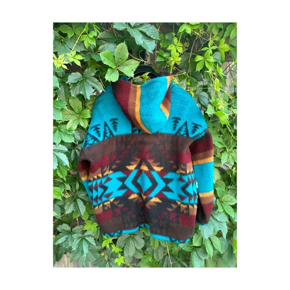Aztec Wool Blanket Jacket Native Artesanias Tuntaquimba
