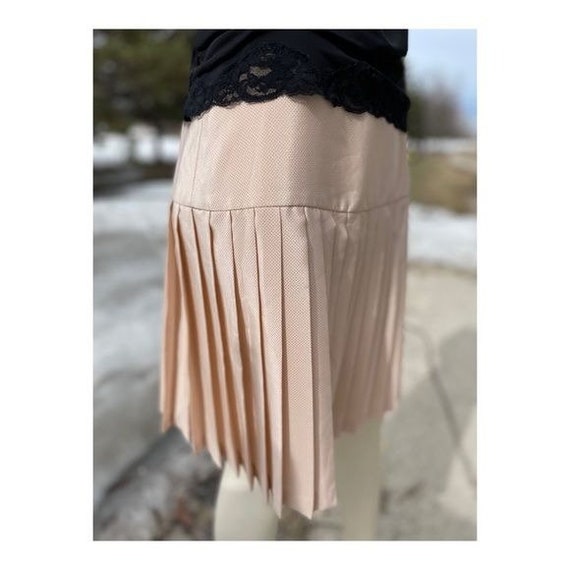 Vintage Holt Renfrew High Waist Pleat Skirt Mini … - image 6