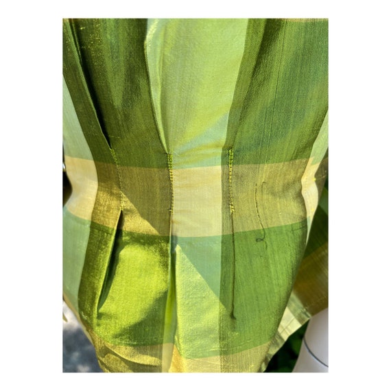 Vintage 60s Silk Blouse & Matching Short Jacket G… - image 8
