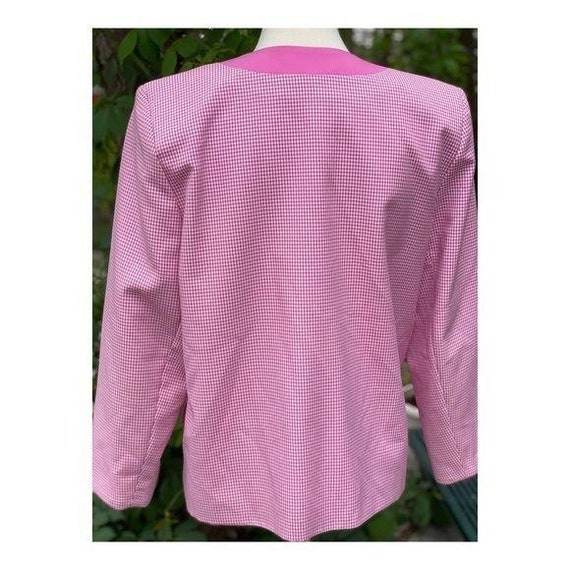 Vintage 80s Blazer D’Allairds Gingham Pink Sz 12 - image 5