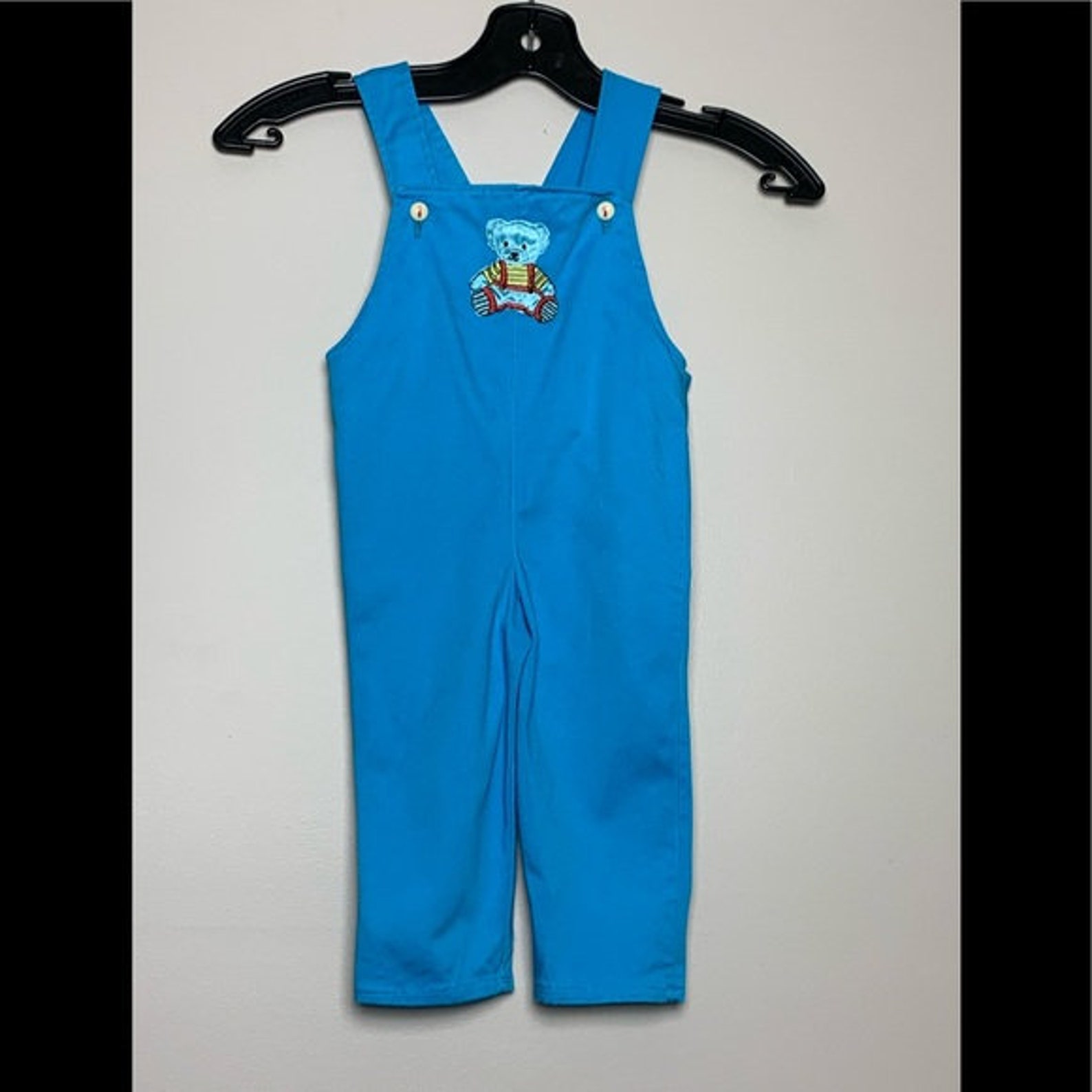 Vintage Sky Blue Teddy Bear Overalls Jumpsuit Handmade Etsy