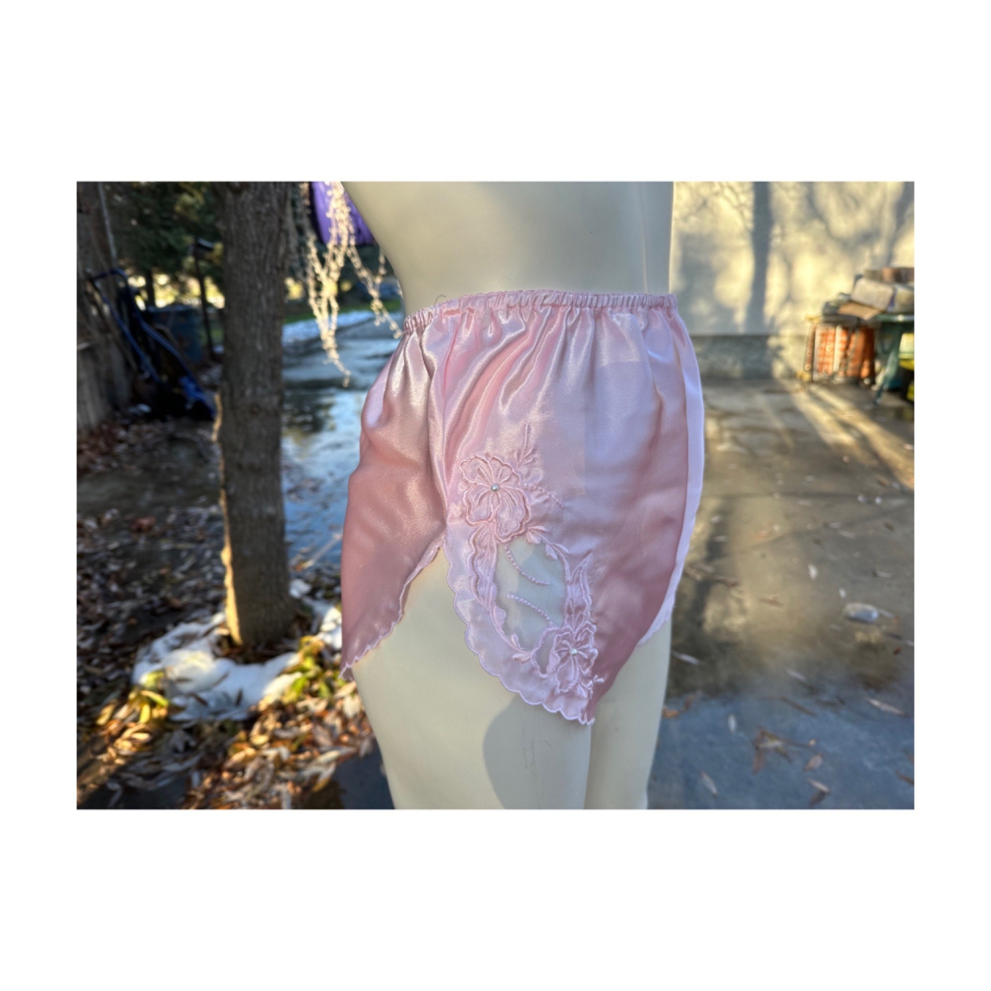 80s Eaton Vanity Fair Satin Panties Sleep Shorts Gusset Knickers