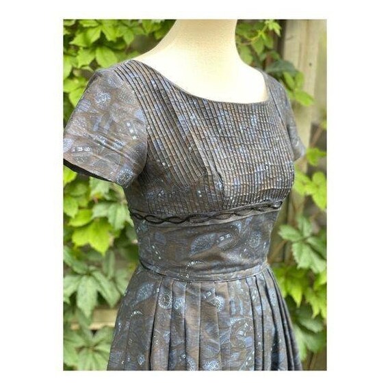 Vintage 1950s Dress MCM Swing Fit & Flare Mad Men… - image 3