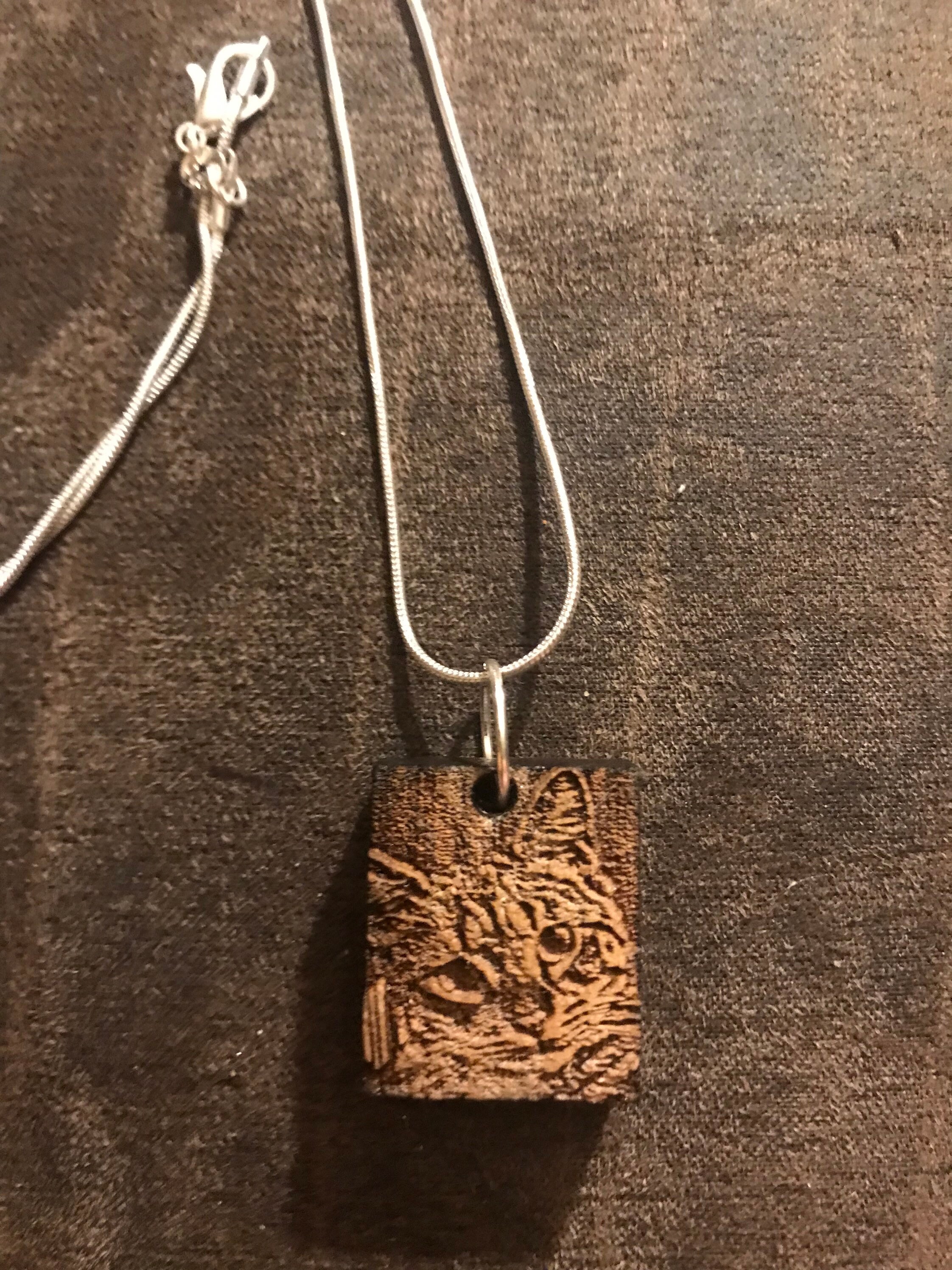 Custom Maple Laser Engraved Necklace Etsy