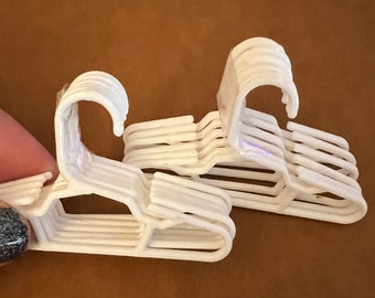 2.75 inch wide Fancy Plastic Hangers for 11-12 inch fashion dolls 1/6 scale - package of 12 hangers