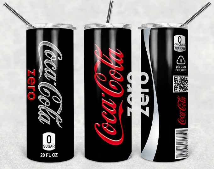 Coca Cola Coke Zero - Digital Download Sublimation Design for 20oz ...