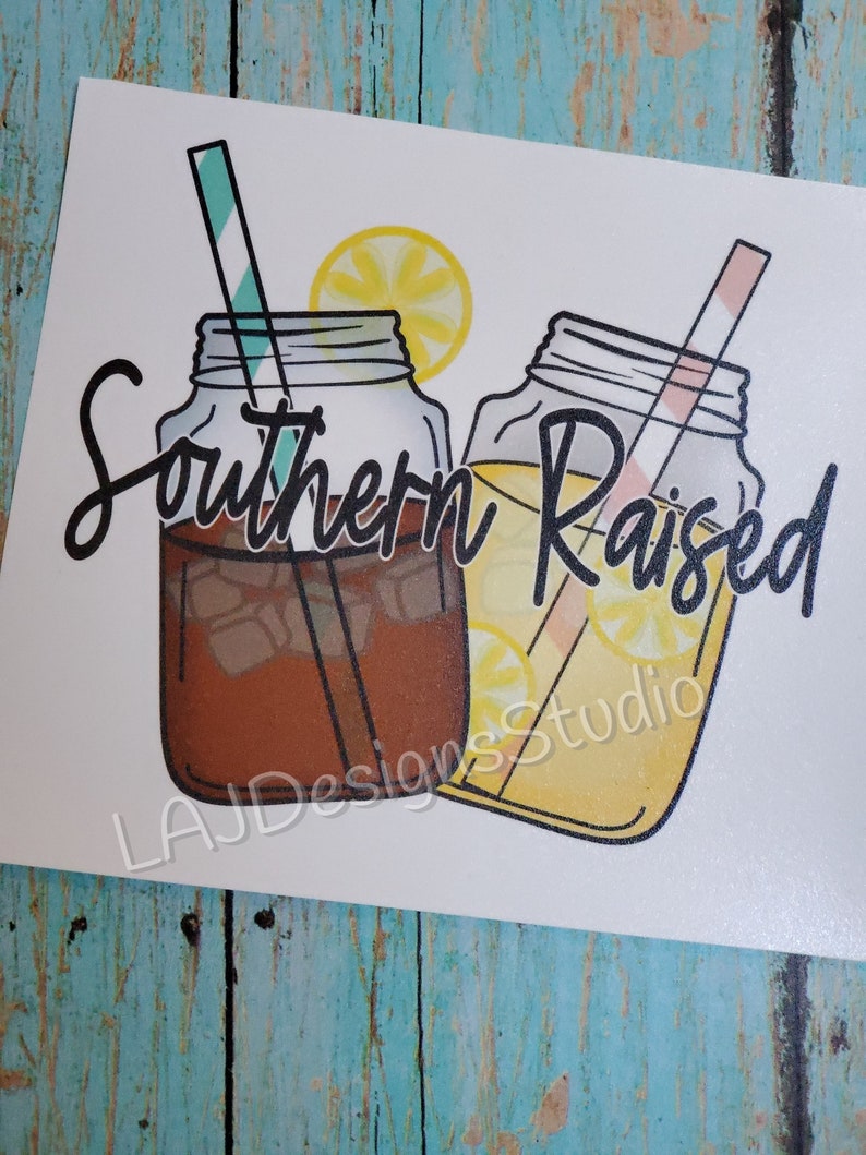 Southern Sweet Tea waterslide decal mason jars lemonade Etsy