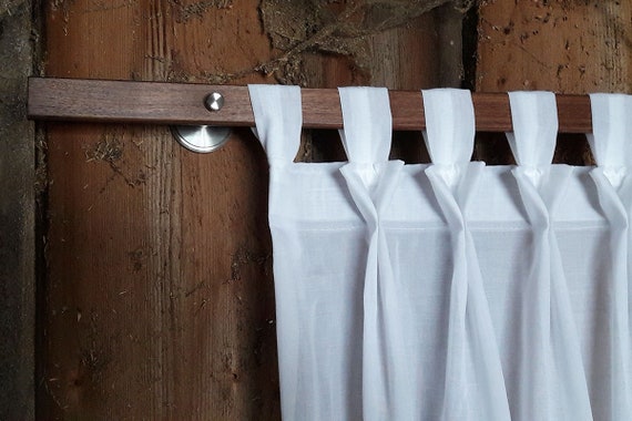 Curtain Rod 1225 Mm In One Way From Different Types Of Wood Etsy