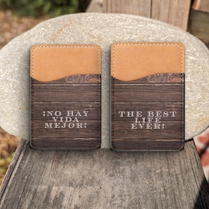 Porta carte di credito "The Best Life Ever", inglese/spagnolo