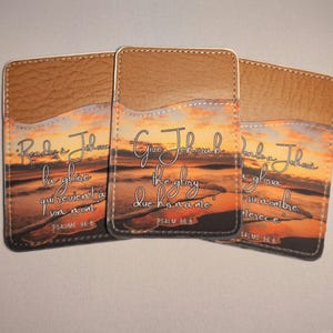 Porte-cartes textuels 2025 ans, anglais/espagnol/français, motif Sunrise, cadeau JW | Personnalisable