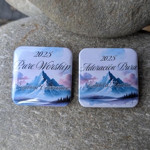PURE WORSHIP 2025 Convention | Square Pin & Wearable Magnet | JW Convention Gift