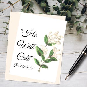 He Will Call Beileid Karte | Druckbare JW Karte | Digitaler Download | Ermutigende Trauerkarte | JW Beileid Karte | Sofort Download