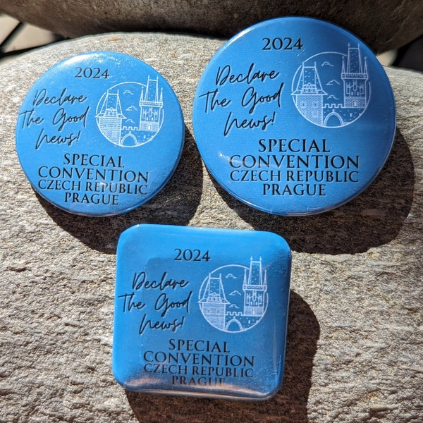 PRAGUE CZECH Republic - 2024 Special Convention Pins, Wearable Magnets, Badge Holders, JW