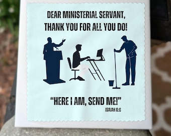 Ministerial Servant Lens Cleaning Cloth | JW Gift | Microfiber Screen Cleaner for Glasses, Phones, and Tablets | English and Spanish