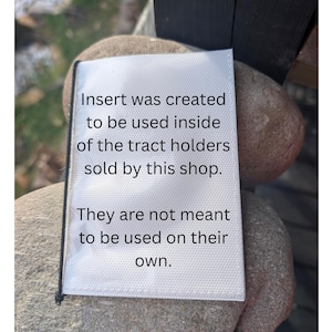 Inserts for Tract Holder for New Tracts - Orders placed before 2/27 did not include inserts